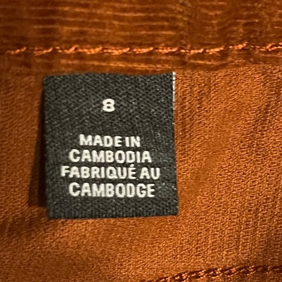 Brown Corduroy Knee Length Skirt - Picture 5 of 5